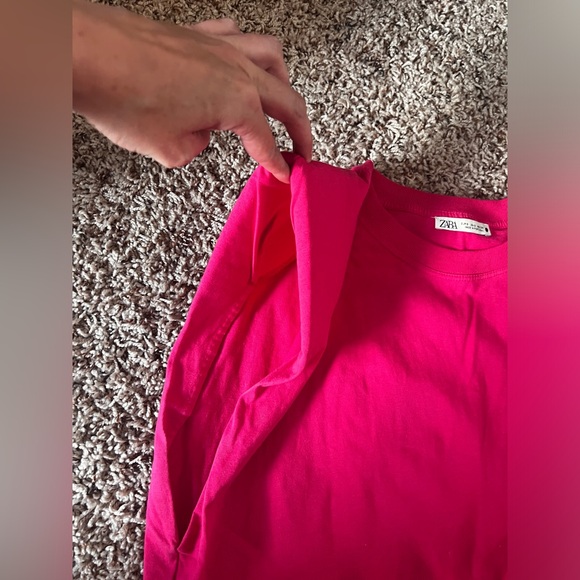 Zara Sleeveless Padded Shoulder Top Size Small - Picture 11 of 13